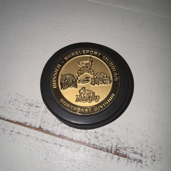 Lindsay Other - Vintage CHL Hockey Puck  Bossier Shreveport Mudbugs Riverkings Brahmas Official